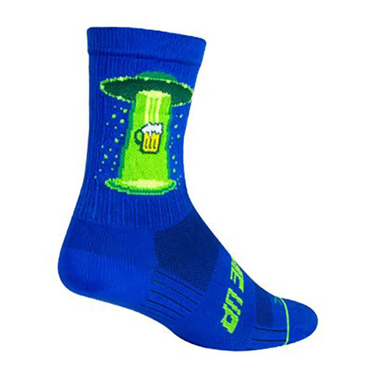 Sockguy SGX Beer Me Up Socks 9-13 Blue - Bicycle Warehouse