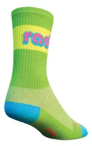 Sockguy Rad Crew Socks 9-13 Green - Bicycle Warehouse