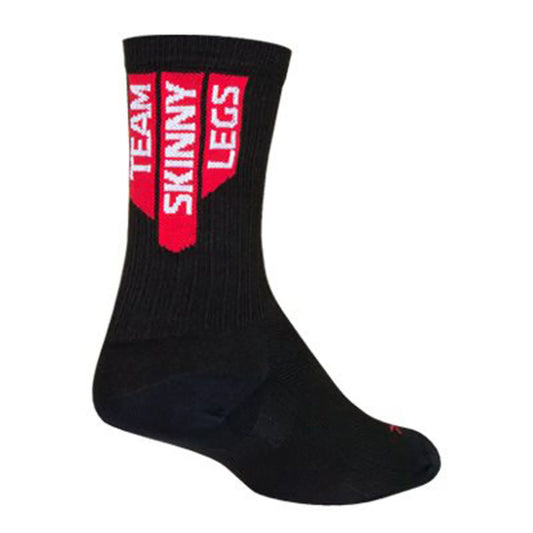 Sockguy Team Skinny Legs SGX6 Socks 9-13 Black - Bicycle Warehouse