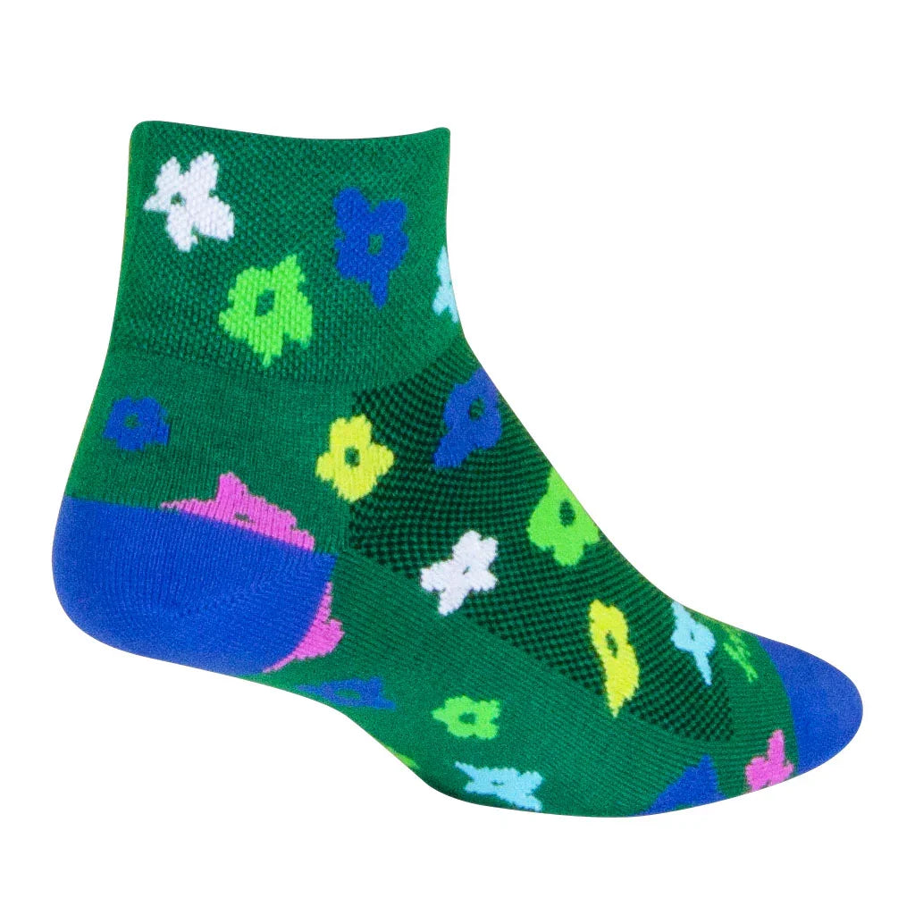 Sockguy Bloom Socks 5-9 Green - Bicycle Warehouse