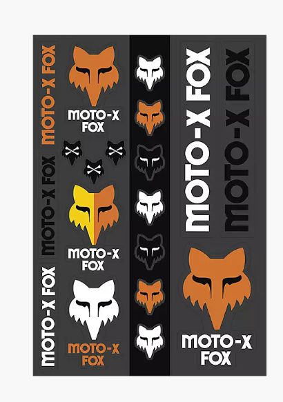 Bicycle Warehouse DECAL FOX HERITAGE TRACK PACK (BK/WH/ORG) - Accessories - Bicycle Warehouse