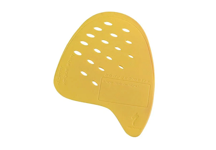Specialized bg internal valgus wedge 20pk bg fitting yellow/valgus 45-46 - Bicycle Warehouse