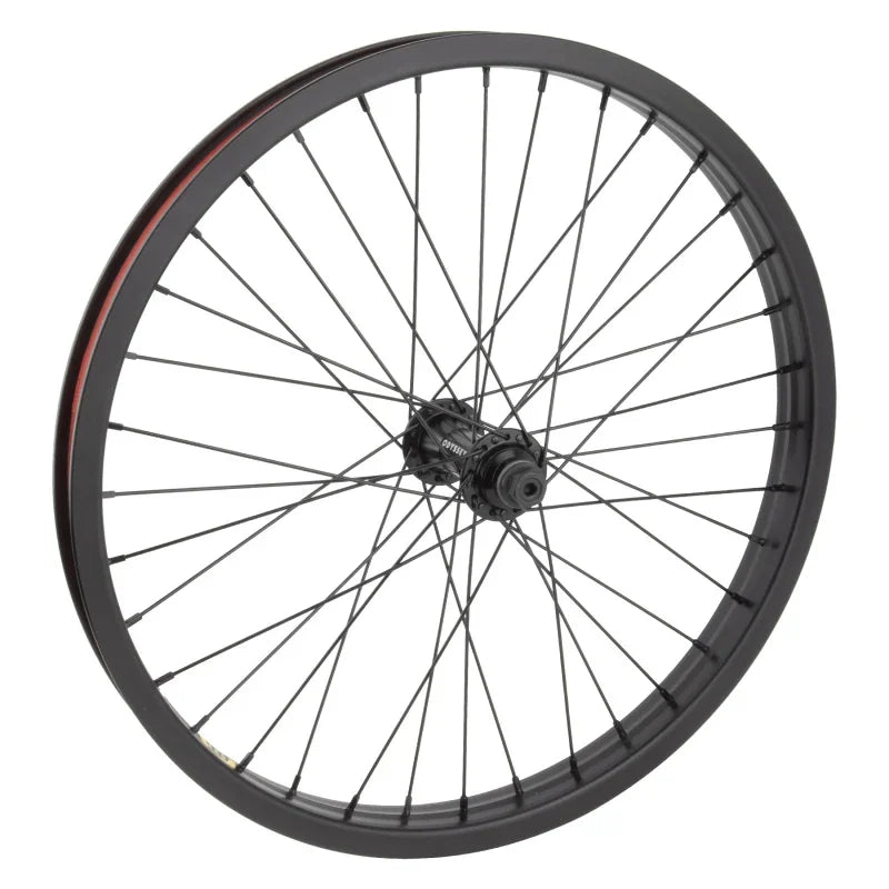 Stage-2 Front Wheel - 20" 3/8" x 100mm Rim Brake Black - Bicycle Warehouse