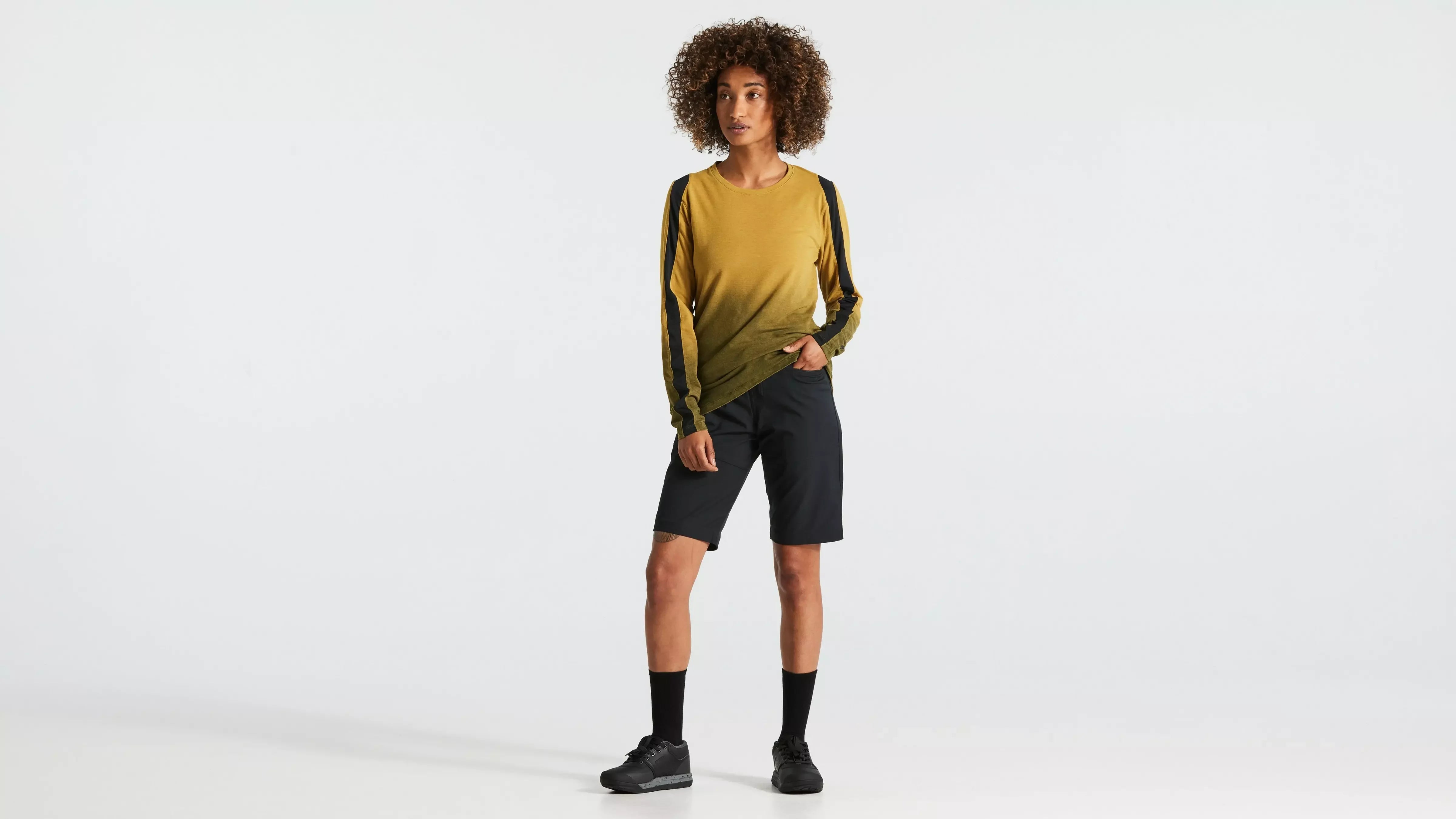 Specialized Women's Trail Long Sleeve Jersey - Gold - Bicycle Warehouse