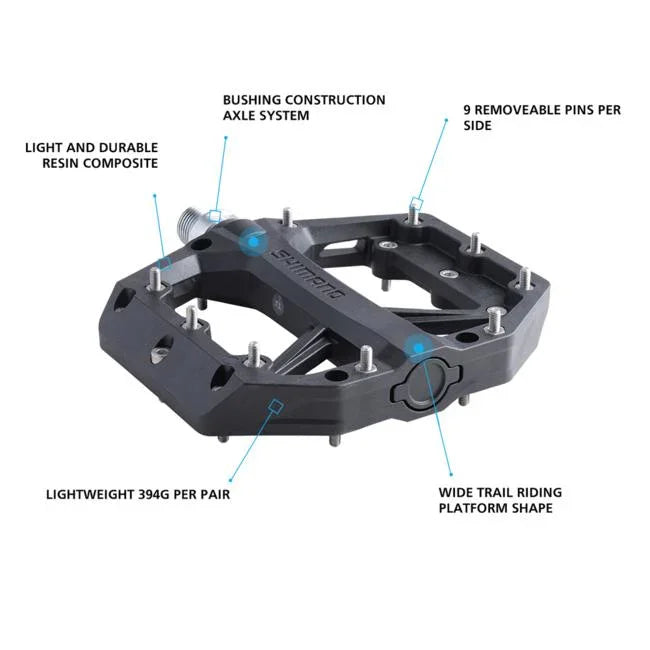 Shimano Deore PD-GR400 Platform Bike Pedals – Bicycle Warehouse