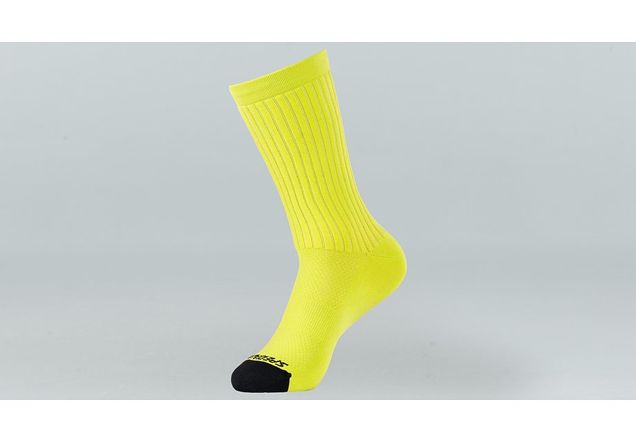 Specialized hydrogen aero tall sock hyper green s - Bicycle Warehouse