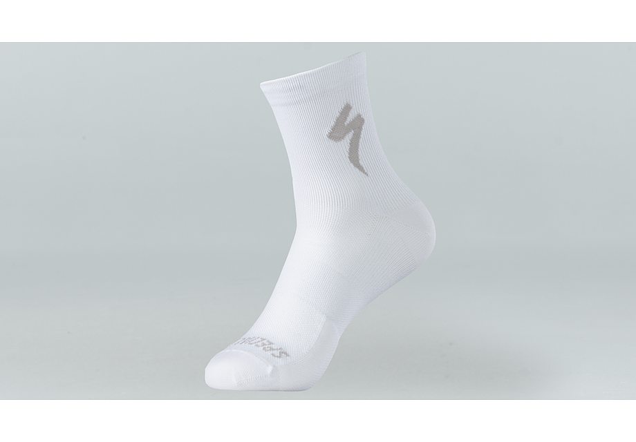 Specialized soft air mid logo sock white xl - Bicycle Warehouse