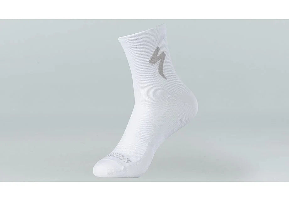 Specialized soft air mid logo sock white xl - Bicycle Warehouse