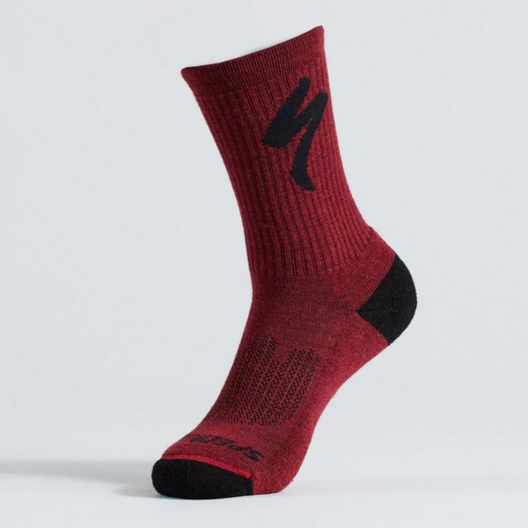 Specialized Merino Midweight Tall Logo Cycling Socks - Socks - Bicycle Warehouse