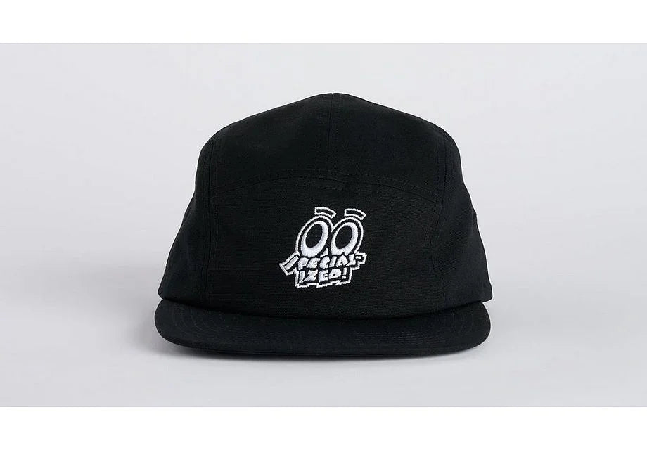 Specialized eyes graphic 5 panel camper hat yth black osfa - Bicycle Warehouse