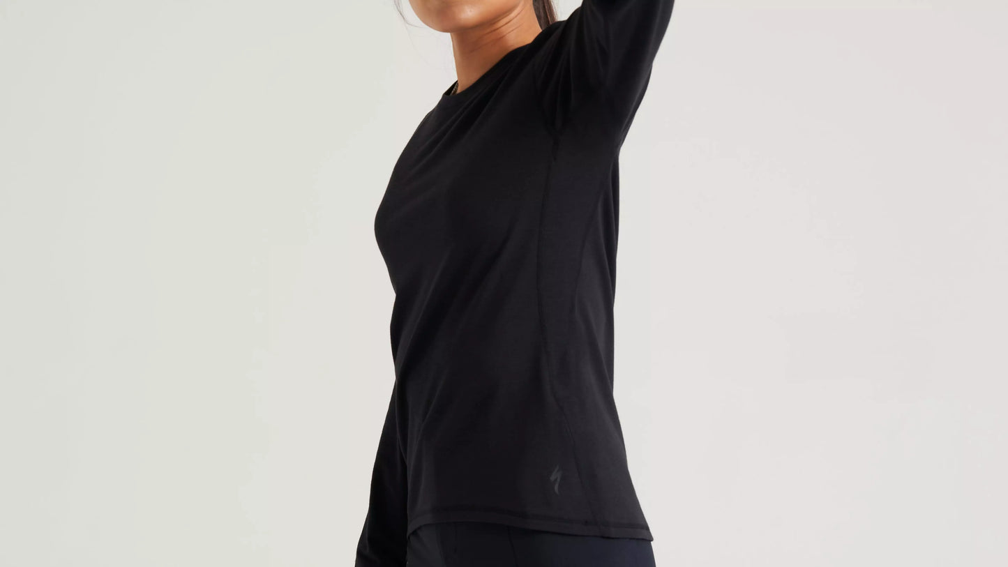 Women's Traction Long Sleeve Tee - Black