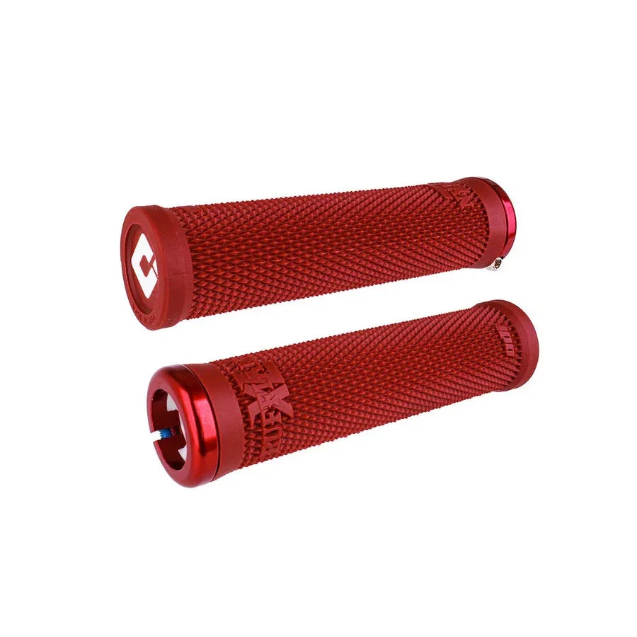 Ruffian XL v2.1 Lock-On Grips - Red - Bicycle Warehouse