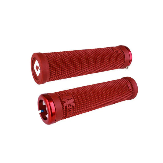 Ruffian XL v2.1 Lock-On Grips - Red - Bicycle Warehouse