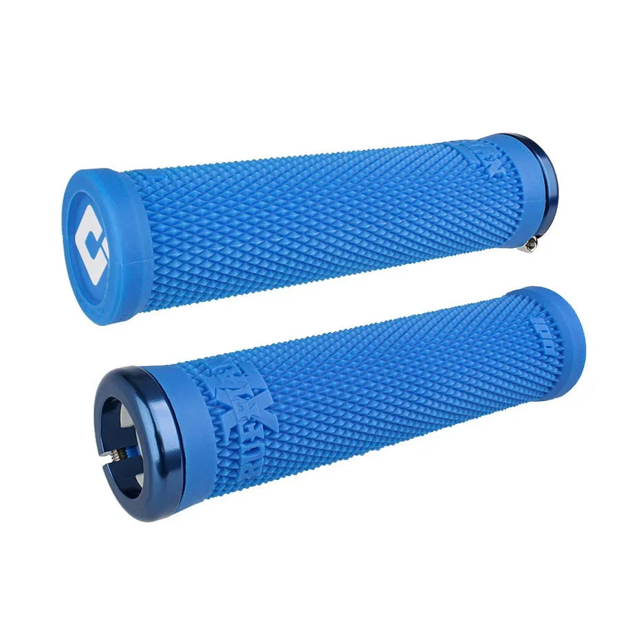 Ruffian XL v2.1 Lock-On Grips - Blue - Bicycle Warehouse