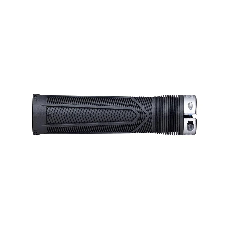 RaceFace Chester Grips - Lock-On Black/Silver 31mm - Bicycle Warehouse