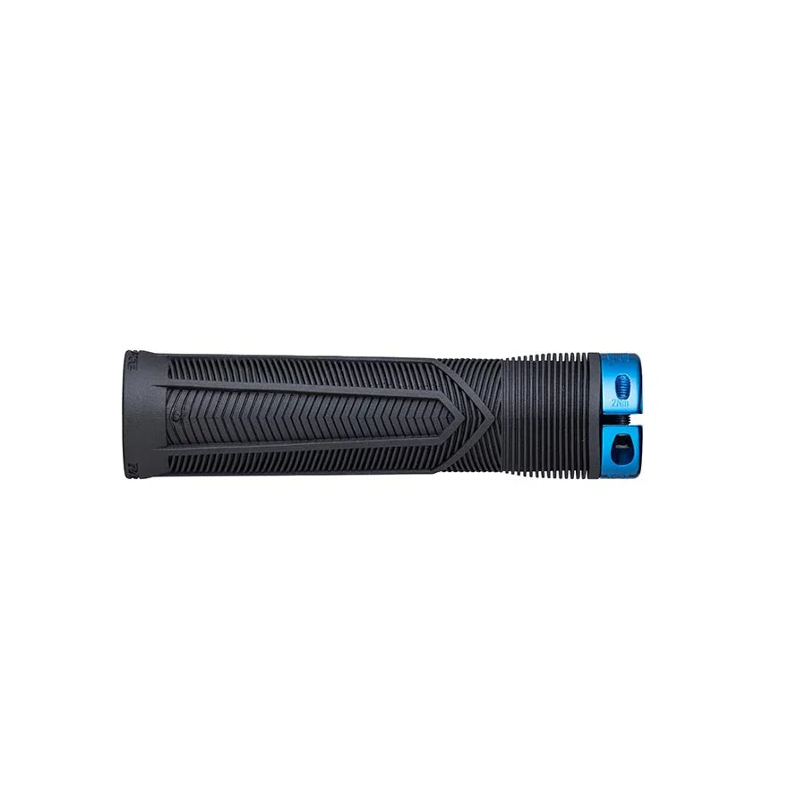 RaceFace Chester Grips - Lock-On Black/Blue 34mm - Bicycle Warehouse