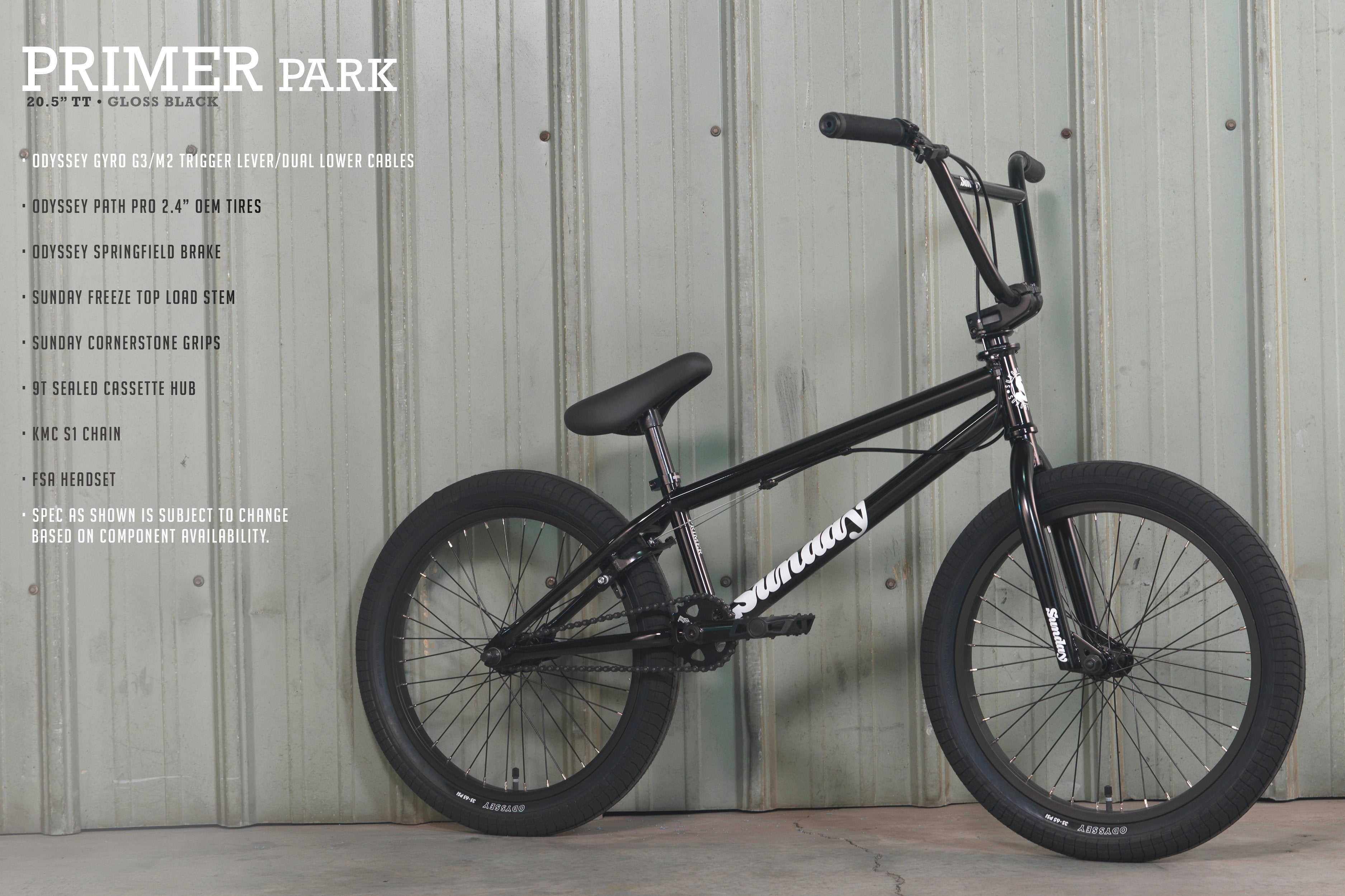 Primer Park BMX Bike - Gloss Black with 20.5