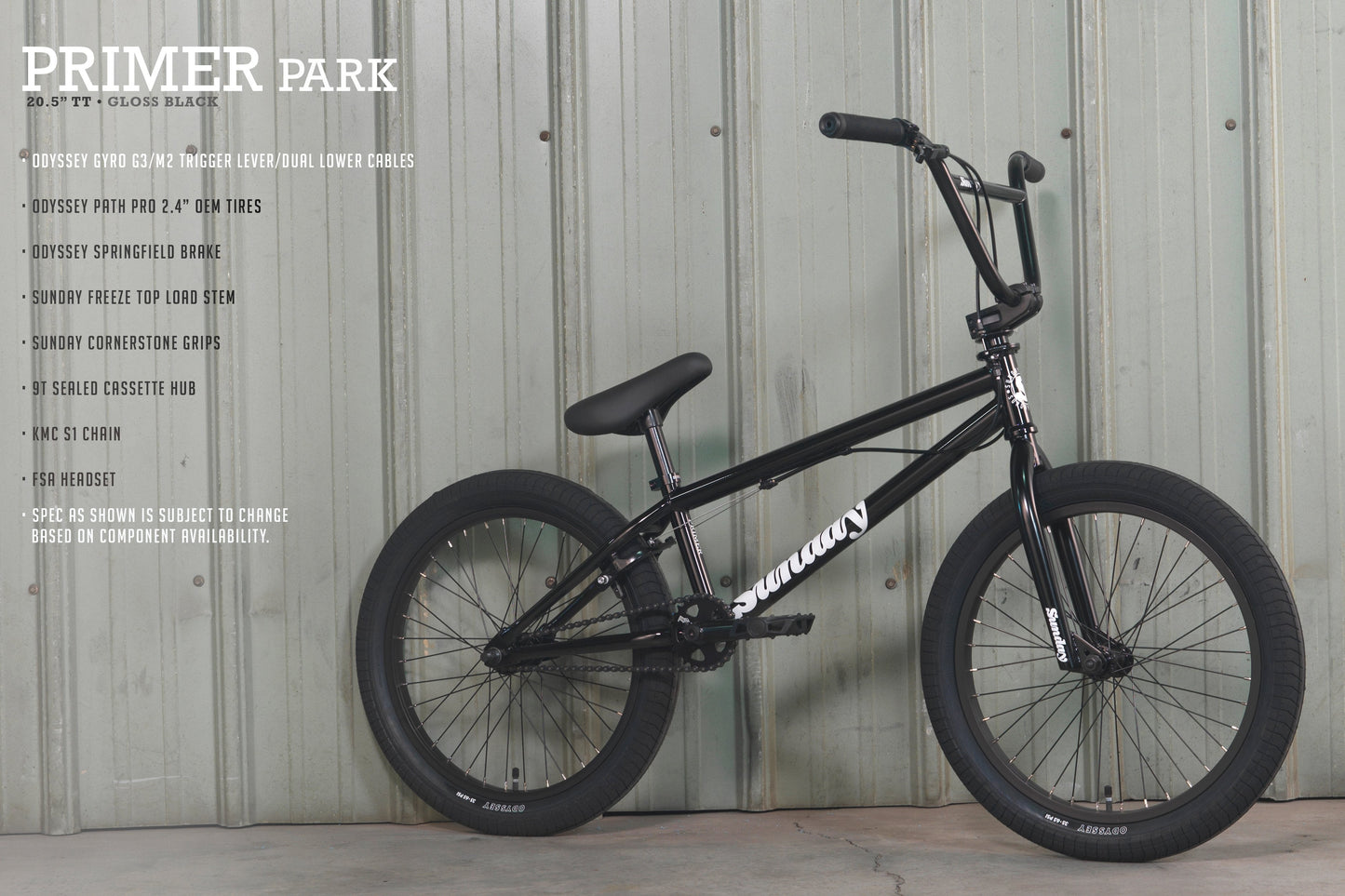 Primer Park BMX Bike - Gloss Black with 20.5" tt