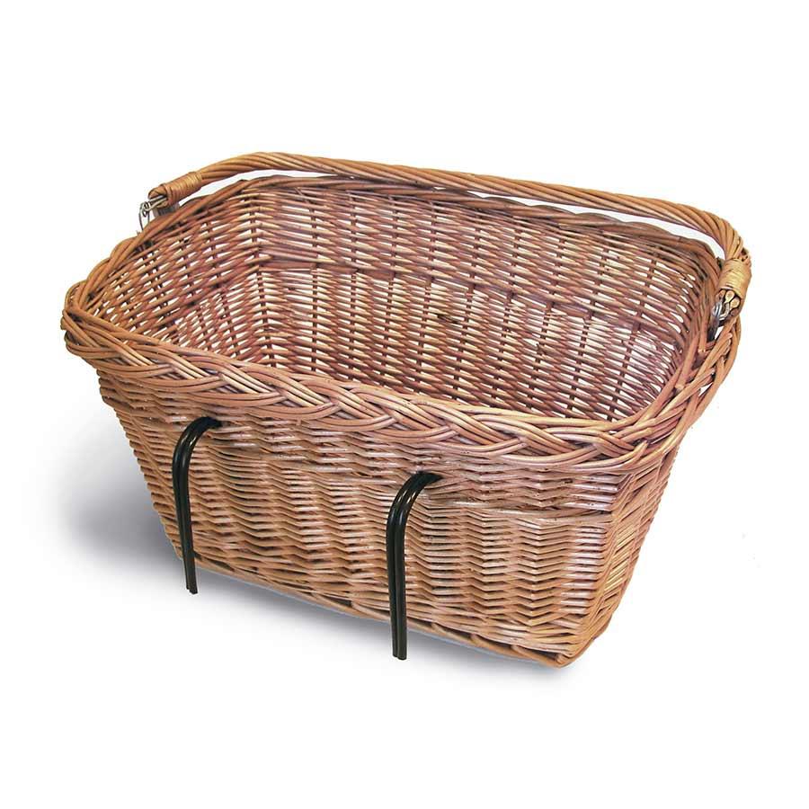 Davos Front/Rear Basket Varnished Natural - Bicycle Warehouse
