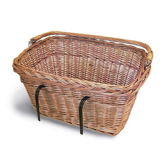 Davos Front/Rear Basket Varnished Natural - Bicycle Warehouse