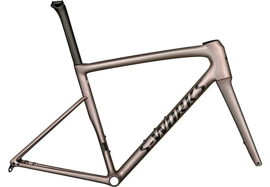 tarmac sl8 S-Works frmset gloss viavi red gold over silver / satin metallic obsidian 61 - Bicycle Warehouse