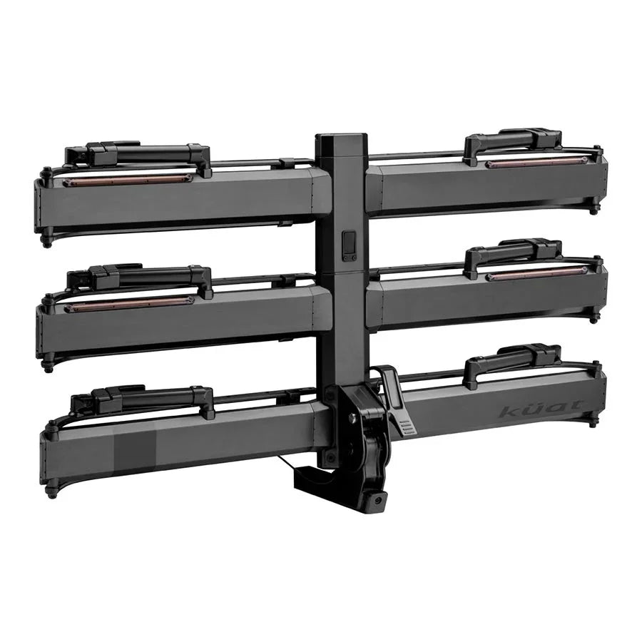 Piston Pro X Hitch Bike Rack Add-On - 1-Bike LED Lights 4-Pin Plug Kashima Coat Galaxy Gray - Bicycle Warehouse