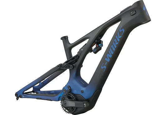 Specialized levo S-Works frmset blue ghost gravity fade / black / light silver s2 - Bicycle Warehouse