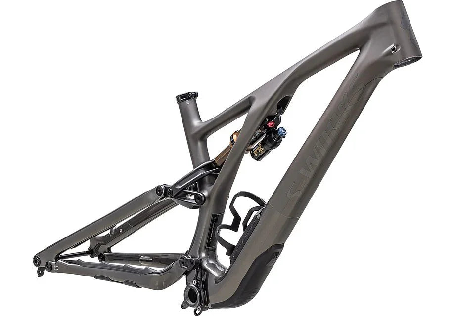Specialized Stumpjumper evo S-Works frm frame satin / gloss black pearl / brushed black chrome s1 - Bicycle Warehouse
