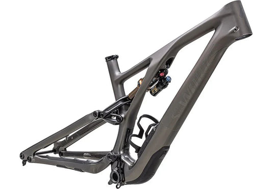 Specialized Stumpjumper evo S-Works frm frame satin / gloss black pearl / brushed black chrome s1 - Bicycle Warehouse