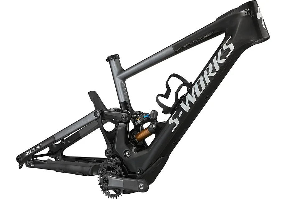 Specialized kenevo sl S-Works carbon frmset gloss carbon / black /satin brushed dream silver / white s4 - Bicycle Warehouse