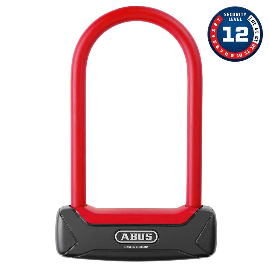 Abus Granit Plus 640 U-Lock 12mm x 83mm x 150mm (12mm x 3.3 x 5.9) Red - Bicycle Warehouse