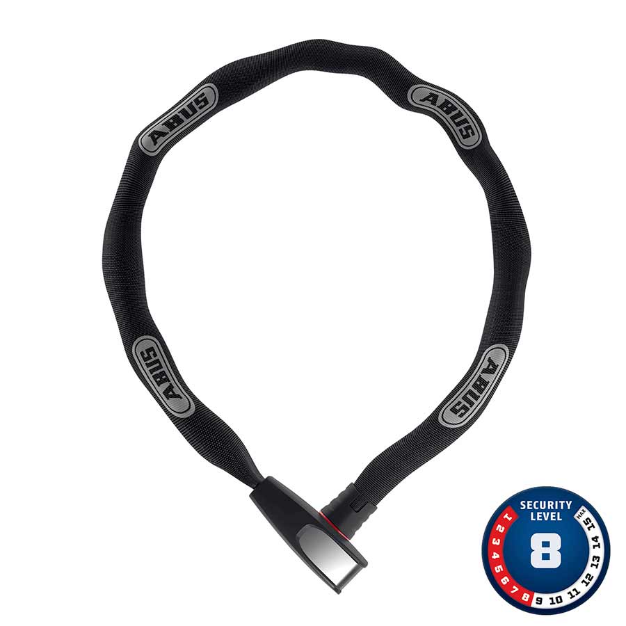 Abus 8807K Steel-O-Chain Chain Lock Key 7mm 110cm 3.6 Black - Bicycle Warehouse
