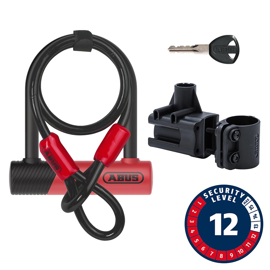 Abus 420K/150HB140 USH + Cobra 10/120 U-Lock - Black - Bicycle Warehouse
