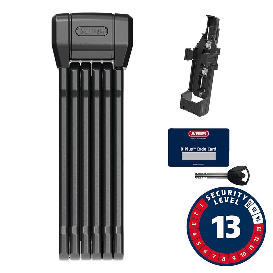 Abus Bordo 6200K/90 SH BK Folding Lock - Black - Bicycle Warehouse