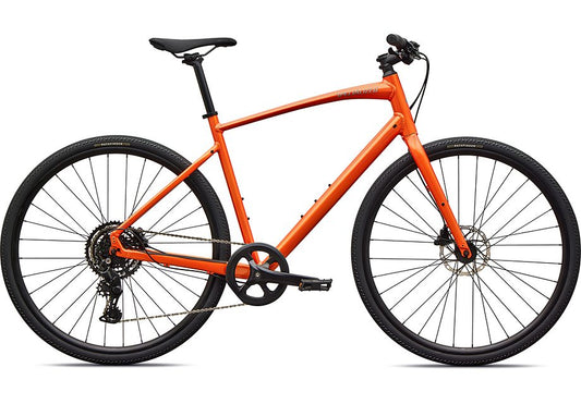 2026 Specialized Sirrus X 2.0 Km Bike Gloss Tangerine / Shadow Silver Frost Reflective Xl