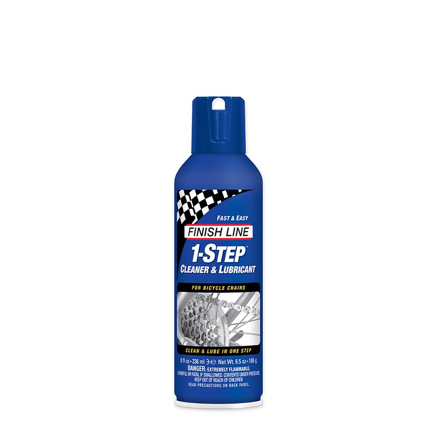 Finish Line 1-Step Cleaner and Bike Chain Lube - 8oz Aerosol - Bicycle Warehouse