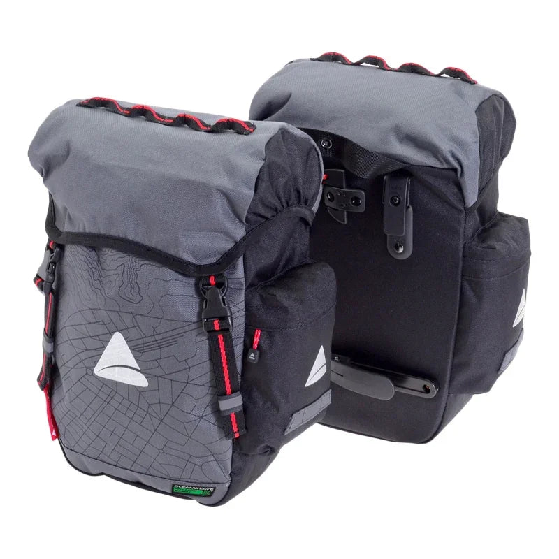Seymour Oceanweave 22+ Pannier Hook-On 1343 c.i. (Pair) Grey/Black - Bicycle Warehouse
