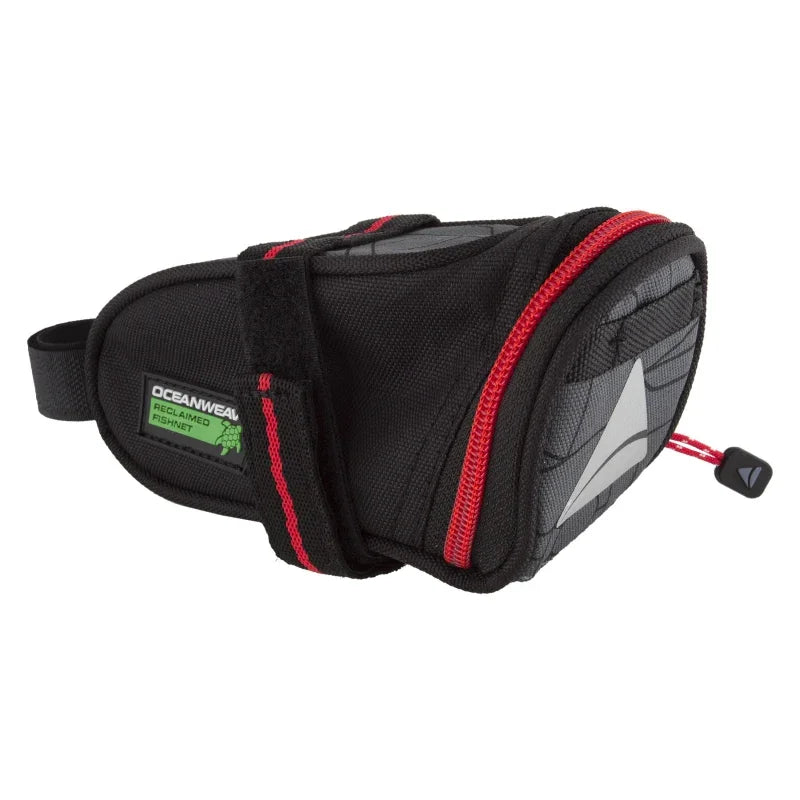 Seymour Oceanweave Wedge 0.5 Bag Velcro Straps 29 c.i. Grey/Black - Bicycle Warehouse