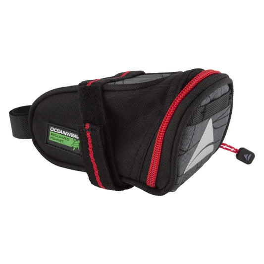 Seymour Oceanweave Wedge 0.5 Bag Velcro Straps 29 c.i. Grey/Black - Bicycle Warehouse