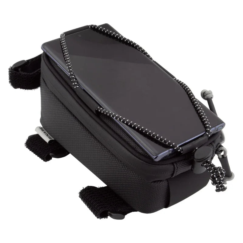 Bikase Elasto Beetle Phone Bag Velcro Straps 6x3.5x7` Universal Black - Bicycle Warehouse