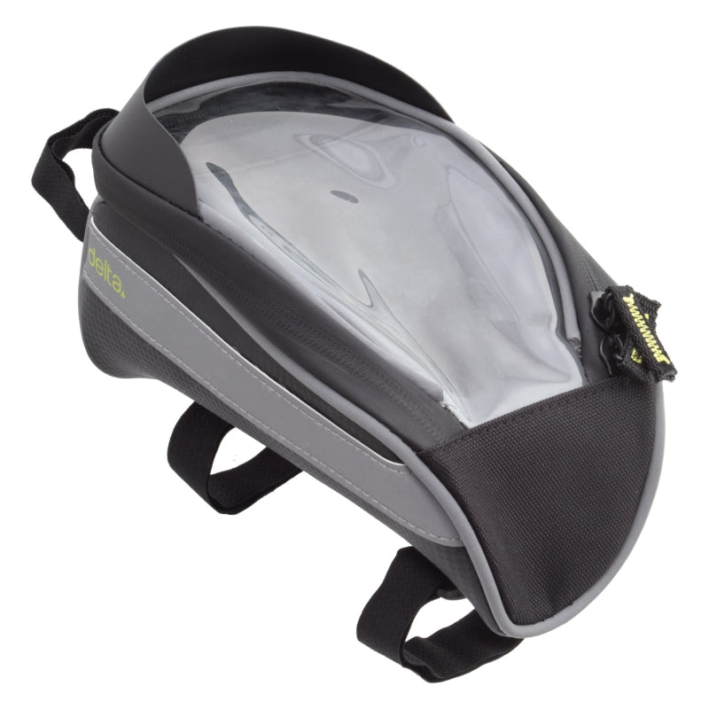 Delta Top Tube Phone Bag 4.2L Black/Silver - Bicycle Warehouse