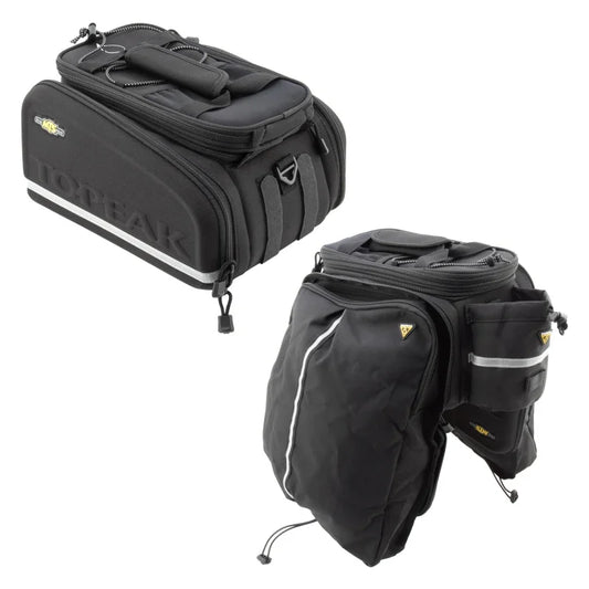 MTS Trunk Bag DXP Rack Bag Expandable Panniers - Strap Mount BLK - Bicycle Warehouse