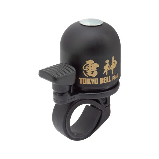 Raijin Brass Bell Matte Black - Bicycle Warehouse