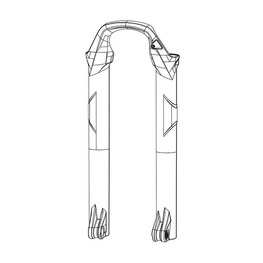 Lower Leg - 29/27.5+ 15 x 110mm SID A1-A4 Reba A1-A5 Reba A7 SID Select/Select+ 110-120mm B4 Diffusion BLK - Bicycle Warehouse