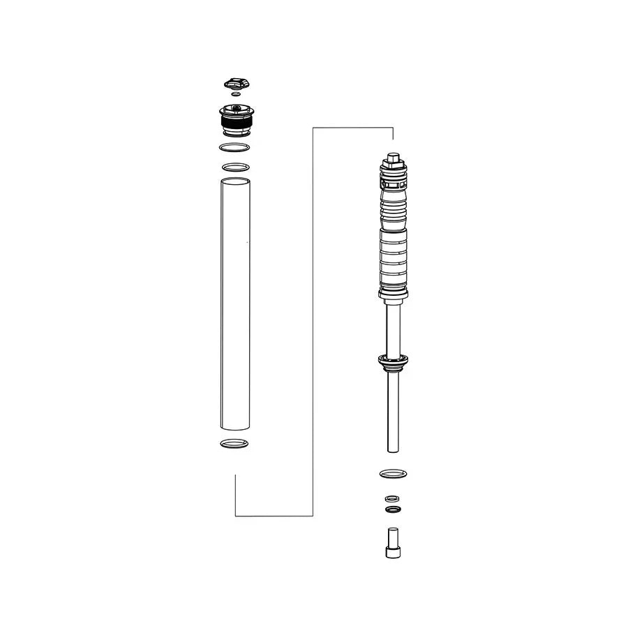 Solo Air Spring Internals 80-120mm Judy Silver A1/ 30 Silver A3 2018+ - Bicycle Warehouse