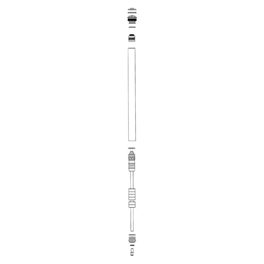 Solo Air Spring Assembly - 100 - 160mm Top Cap Spring Travel Spacers Shaft Bolt 35 Silver A1 - Bicycle Warehouse