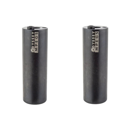 MPEG 14mm Pegs with 3/8" Adaptor Sold In Pairs Black - Bicycle Warehouse