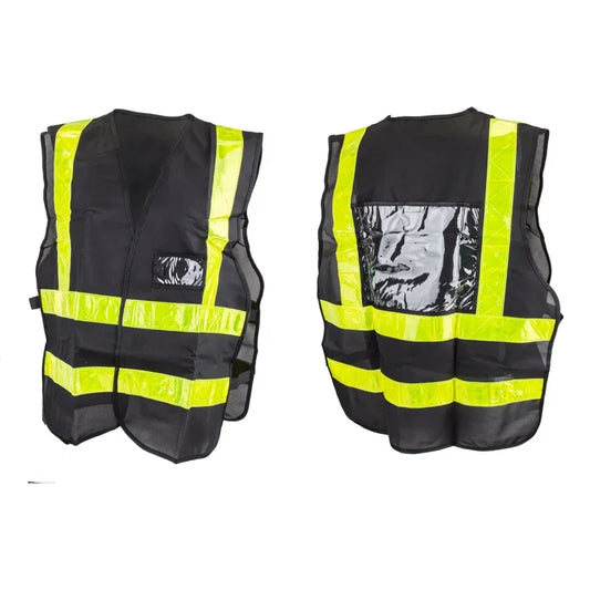 Sunlite Delivery Vest Delivery Style One Size Unisex Black/Yellow Reflective - Bicycle Warehouse