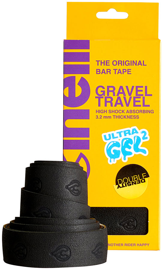 Cinelli Gravel Travel Chubby Bar Tape - Double Density EVA Super Gel Black