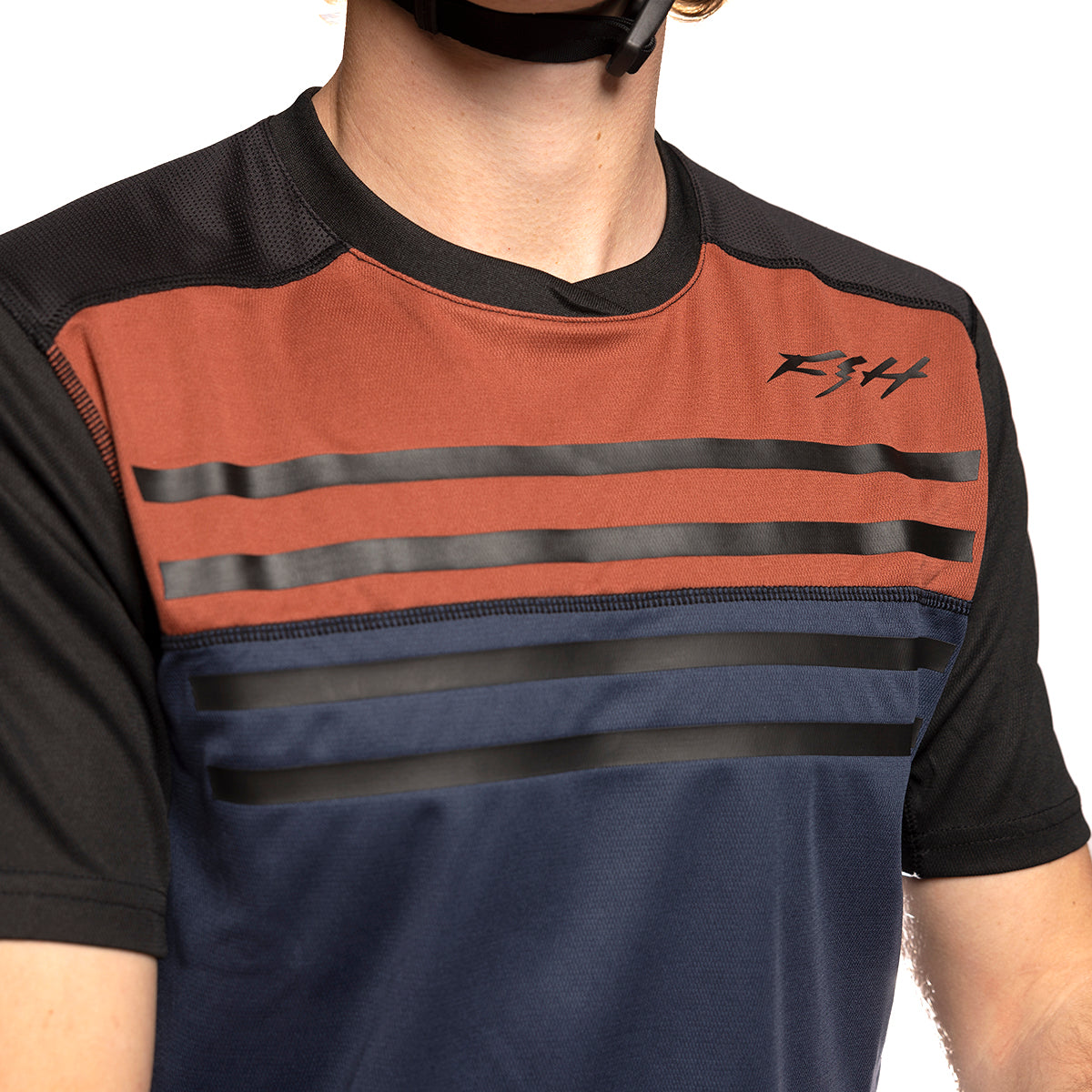 Alloy Sidewinder SS Jersey - Rust/Midnight Navy